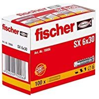 Los mejores  - fischer 37430 Taco SX-6 Caja 100- 0 W- 0 V- Gris- 6x30